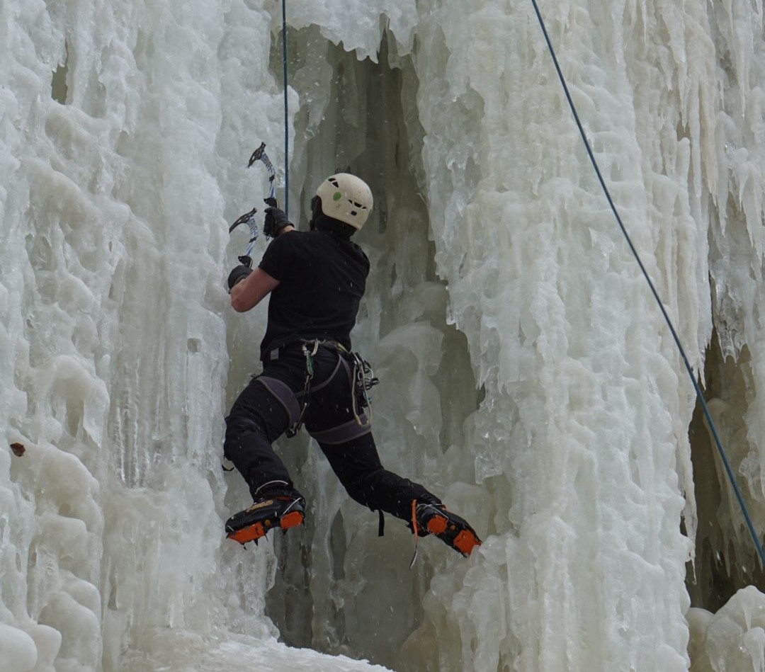 Climbing the powerline falls