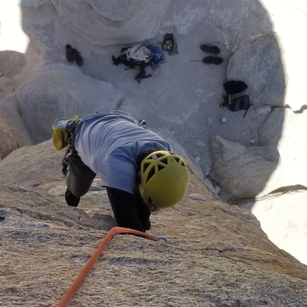 Climbing spire in Arizona