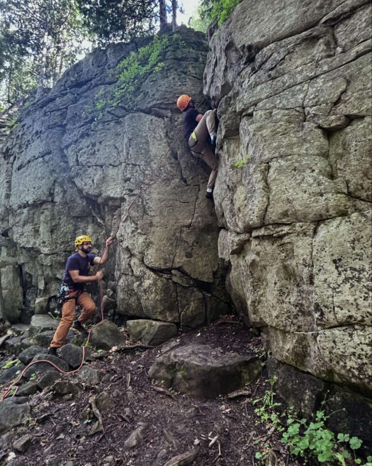Climbing in Metcalfe Rock